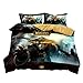 Sunangle World of Warcraft Parure de Lit avec Housse de Couette- 1/2 Personne Housse de Couette Et Taies d'oreiller Ensemble de Literie 3D Microfibre- pour Enfants,D,200x220cm+80x80cmx2