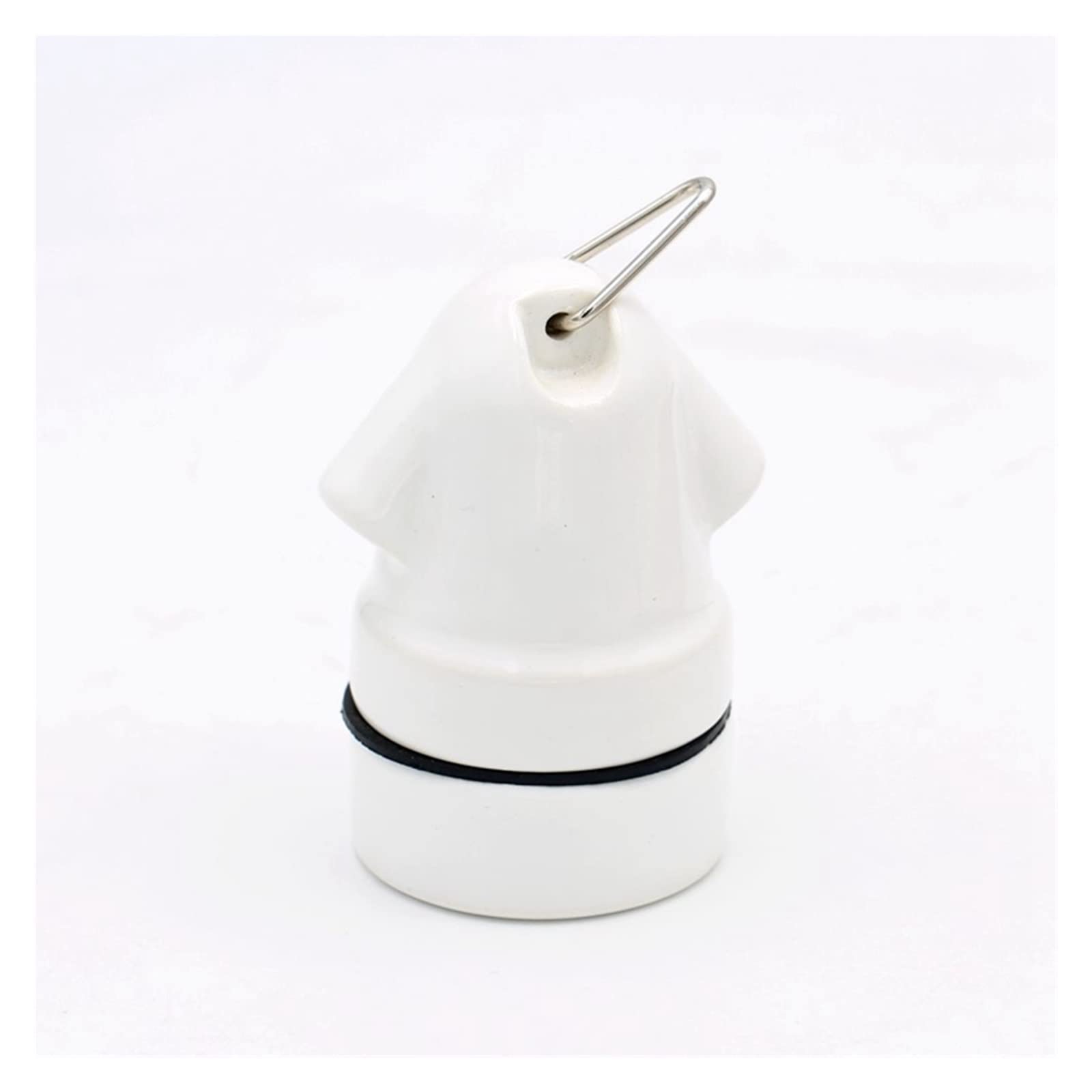WANGMUMU E27 Ceramic Lamp Holder With Double Side Entrance For Holiday Pendant String Lights going (Base Type : 2 Pieces, Color : White)