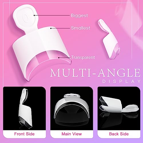 Aoraem White French Nail Tips,120Pcs Short French Style Acrylic Nail Tip 12 Sizes False Nail Clear And White Press On Nails For Women(White-Clear) #TOP2