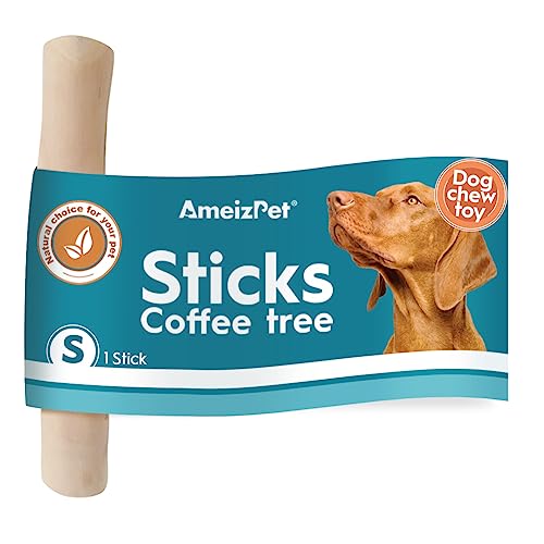 AmeizPet Coffee Tree Stick for Dog Chew Toy Coffee Tree Root Dogs Chew - Durable Dog Wooden Chewing Stick, S Size