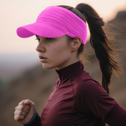 Image of Sports Sun Visor for Men Women UV Protection Lightweight Packable Stretchy Hats for Running, Tennis, Golf