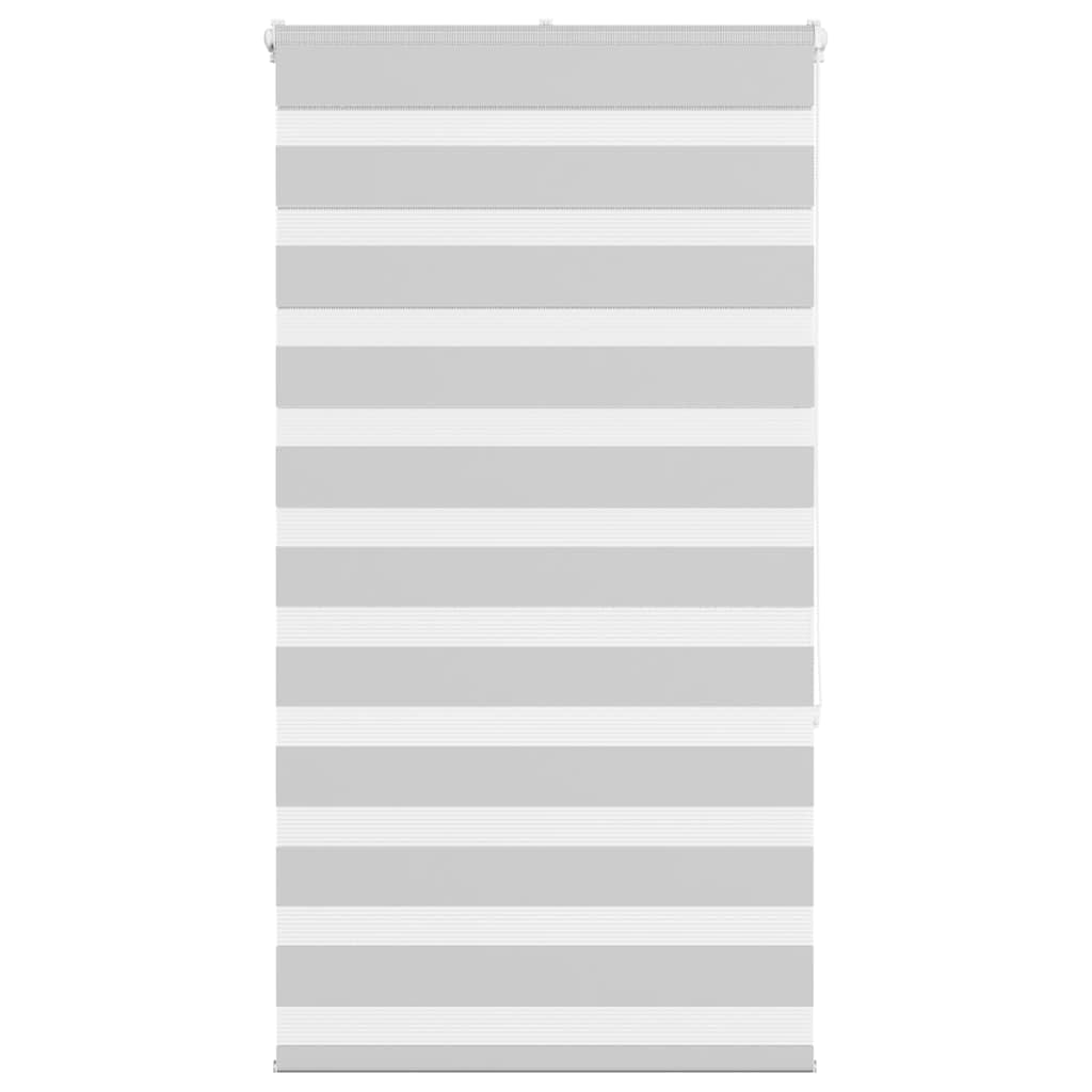 vidaXL Zebra Blind Light Grey 85x150 cm Fabric Width 80.9 cm Polyester, zebra roller blind, dual roller blind, zebra blind for window