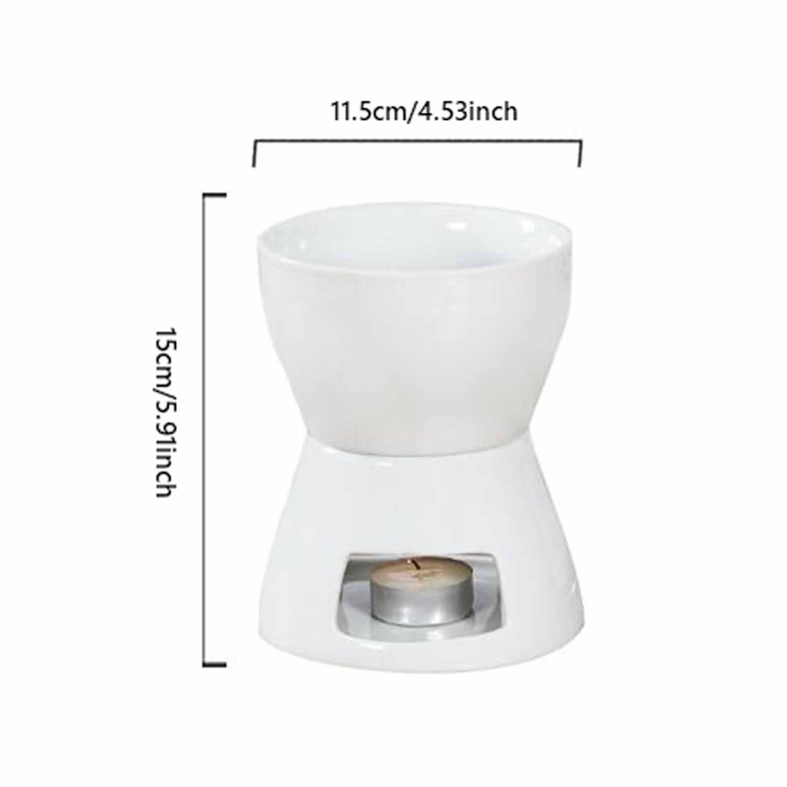 Chocolate Melting Pot Cheese Butter Warmer Dining Tea Light Porcelain Melting Pot for Dessert Snack Kitchen Appliances Dinner