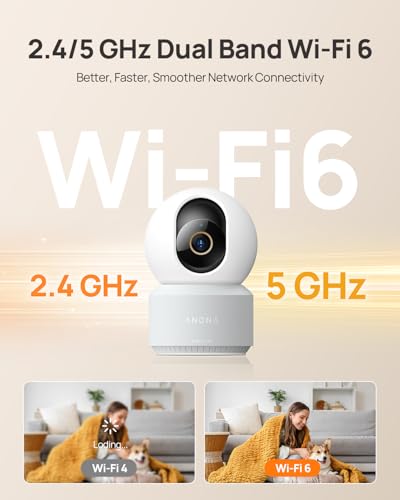 Anona 4K UHD Indoor Camera, Pet/Dog/Baby Security Camera with Phone App, 360°Pan-Tilt, 5G/2.4G Dual-Band Wi-Fi 6, Auto-Tracking, Person/Pet/Baby Crying Detection, Privacy Mode, Two-Way Audio, 2 Pack - Image 6
