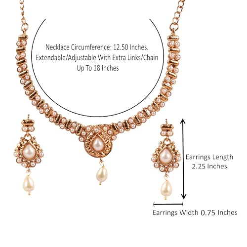 Touchstone Indian Bollywood Traditional Handcrafted Colourful Designer Jewelry Necklace Set In Antique Gold or White Tone For Women.3