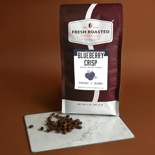 Image of Fresh Roasted Coffee, Blueberry Crisp Flavored Drip Ground Coffee, Medium Roast, Kosher, 2 lb (32 oz)