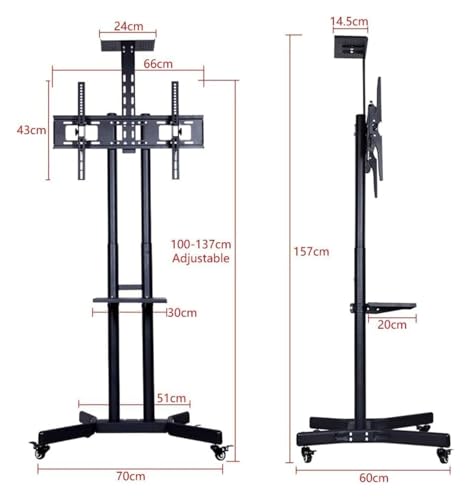 Soporte móvil para TV con ruedas para pantallas 32-65 pulg miniatura 2