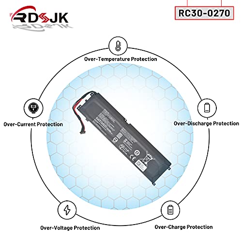Rdsjk Rc30-0270 Laptop Battery For Razer Blade 15 Base 2018 2019 Gtx 1660 Ti Rz09-0270 Rz09-02705E76 Rz09-02705E76-R3U1 Rz09-02705E75-R3U1 Rz09-0300 Rz09-03006 Rz09-03009 Rz09-03006E92 Rz09-03009E97 65Wh thumb #5