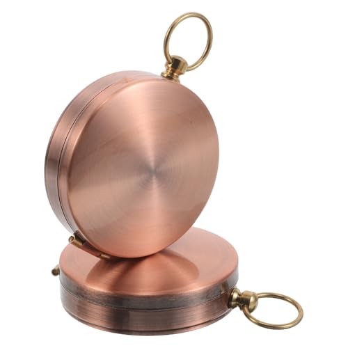 Boussole de poche cuivre pour randonnée et camping extérieur, lot de 2 TOYANDONA.