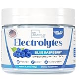Zero Sugar - Blue Raspberry Electrolytes Powder - Refreshing Hydration - Caffeine Free Energy - All Natural Ingredients - Vegan, Keto and Paleo - Sugar Free Electrolyte Powder Drink Mix - 37 Servings