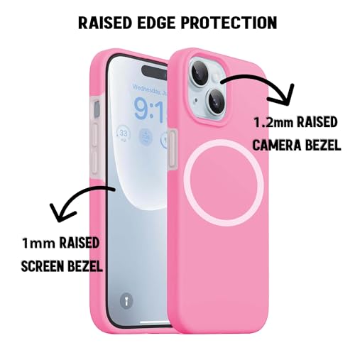 Image of Kratos Soft Silicone Case Cover Compatible with iPhone 14 - Everyday Comfort Protection, Wireless Magnetic Charging Case with Raised Edge Camera & Screen Protection, Shock-Resistant Design
