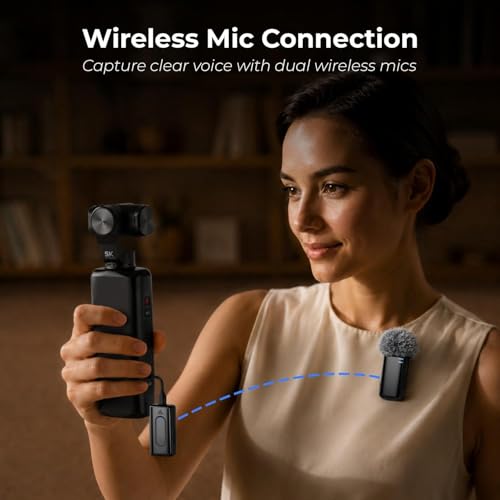 Image of ORDRO M5 Pocket Camera 3 Axis Gimbal Stablization Vloging Camera with Mic