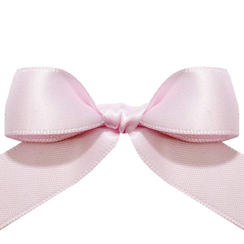 Image of Morex Ribbon 08816 /50-103 Double Face Satin Ribbon, 3 /8 inchx 50 Yd, ICY Pink