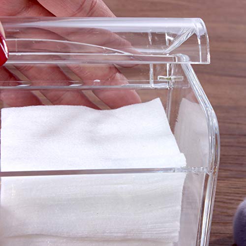 Sooyee Qtip Holder Dispenser For Cotton Ball, Cotton Swab, Cotton Round Pads, Floss,3 Compartment Plastic Apothecary Jars,Bathroom Organization And Storage,Vanity Organizers And Storage,Clear #TOP4