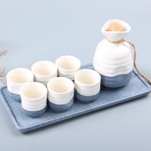 Juego de tazas de sake creativo de porcelana, el regalo ideal para familia y amigos 7