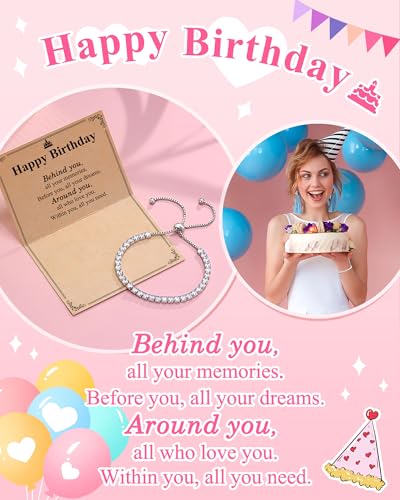 Cubic Zirconia Tennis Bracelet for Women Christmas Anniversary Valentines Birthday Gifts for Daughter Wife Girlfriend Her 6