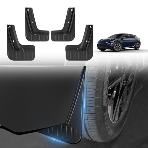 BestEvMod for EV6 Mud Flaps Non-GT Splash Guards Accessories Splash Guard Fender (Set of 4) Mudguard No Need to Drill Holes Fit for 2026 2025+ Kia EV6 Light&Wind Accessories