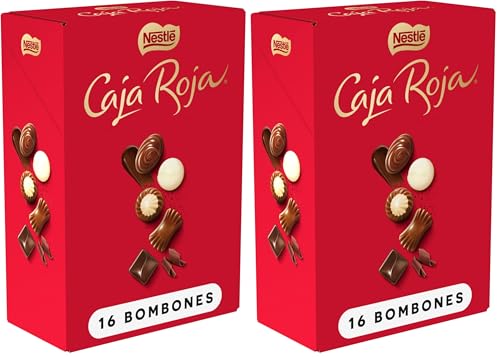 NESTLÉ CAJA ROJA bombón de chocolate con leche surtido estuche 143 g (Paquete de 2)