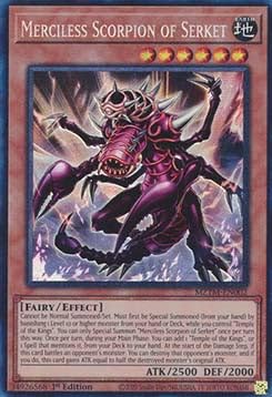 Merciless Scorpion of Serket (V.2) MZTM-EN002 Collectors Rare Englisch Boosterfrisch 1. Auflage - Maze of The Master - mit ReCollectibles-Versandschutz - für Yu-Gi-Oh!