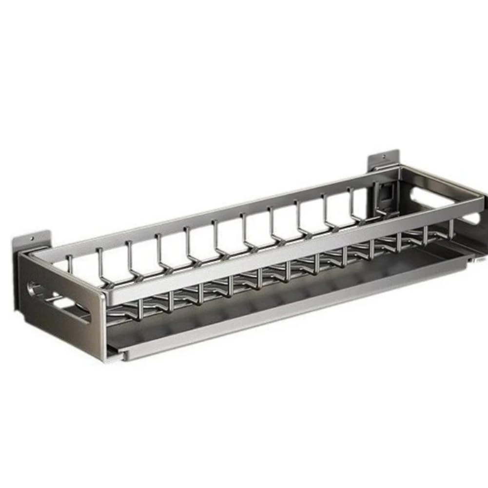 Escurreplatos de acero de pared, organizador de vajilla con escurridor