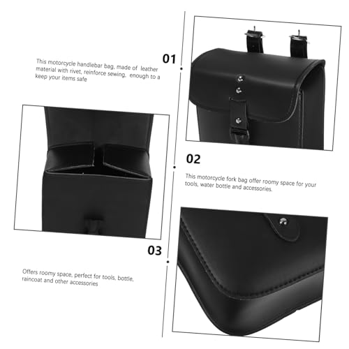 Bolsa de manillar para motocicleta de cuero PU Saddlebags para motocicleta eléctrica bolsa colgante miniatura 6