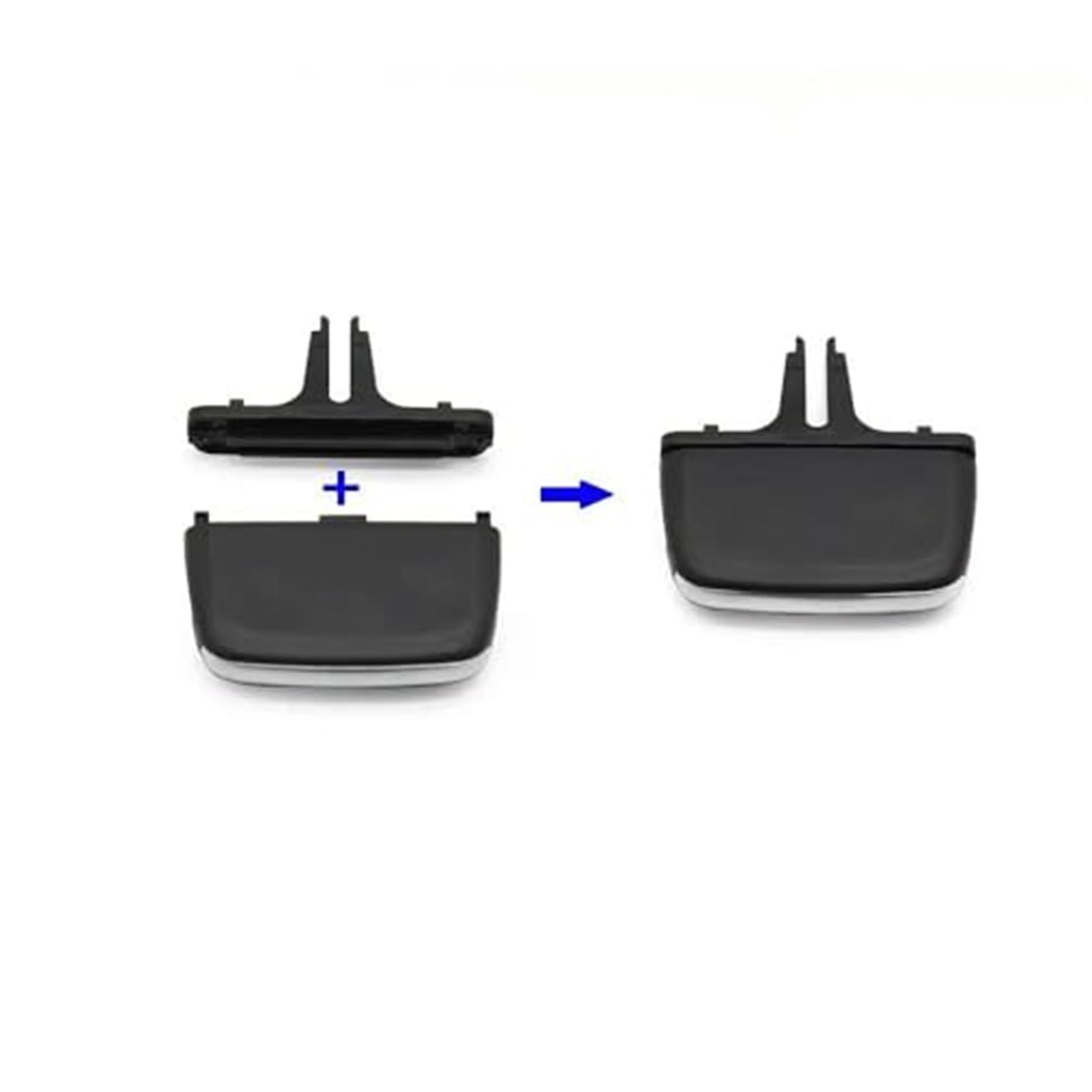 Dla VOLVO, XC90 V90 S90 samochodowy klips nawiewu klimatyzatora zestaw naprawczy przednia tylna kratka wentylacyjna AC zakładka wylotowa suwak Zacisk wentylacyjny(BLACK 2 pcs)