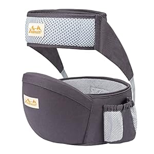 Viedouce Baby Hüftsitz Ergonomische Babytrage Dunkelgrau