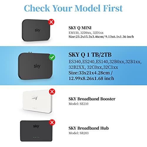 Sky Q Wall Mount Bracket with Fixings, Cozycase Sky Q Box Clip Holder Behind TV for 1TB/2TB TV Box - Image 2