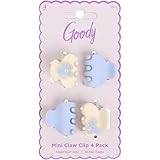 Goody SlideProof Mini Claw Clips, Stylish, Secure Grip Small Hair Clips, Styling Accessories for All Occasions and All Hair Types, Gifts for Women & Girls, 3D Flowers and Butterflies, 4 Ct