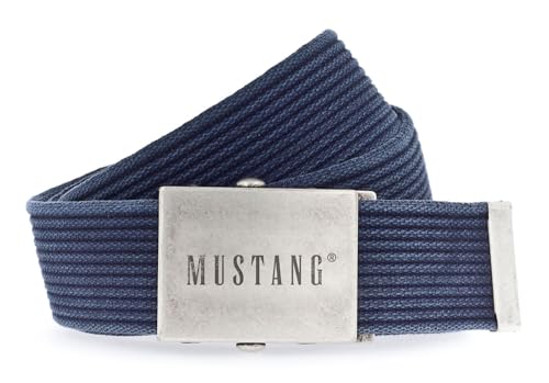 Ceinture Woven Belt W95 Mustang bleu marine tressée homme casual