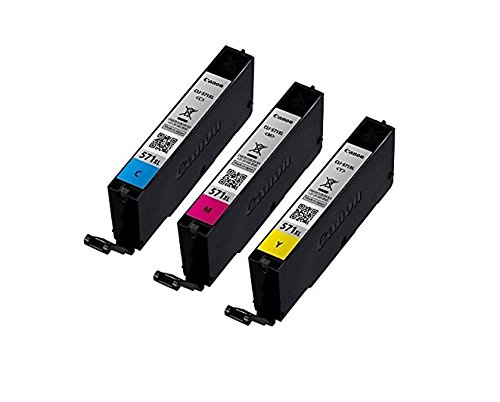 Canon CLI-571 XL C M Y BK Pack de 4 cartouches (Noir XL Cyan XL Magenta XL Jaune XL) Certifié Canon (Plastique Obsolète 2018)