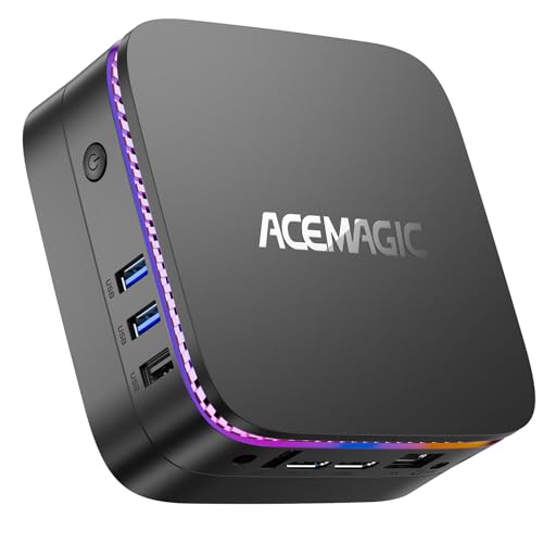 ACEMAGIC AK1PLUS Mini PC RGB,Ιntel Alder Lake-Ν95 (hasta 3,4 GHz), 16GB DDR4 1TB M.2 2280 SSD,Mini Ordenador De Sobremesa Windows 11pro,4K UHD,WiFi de Doble Banda,Business Mini Computadora
