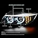 Auto Dynasty LED Halo Headlights Assembly Compatible with 2009-2012 BMW E90 323i 335d 325i 328i Sedan, Left and Right Side, 3D Crystal Blue U-Halo, Projector Low Beam, LED Turn Signal, Black Housing