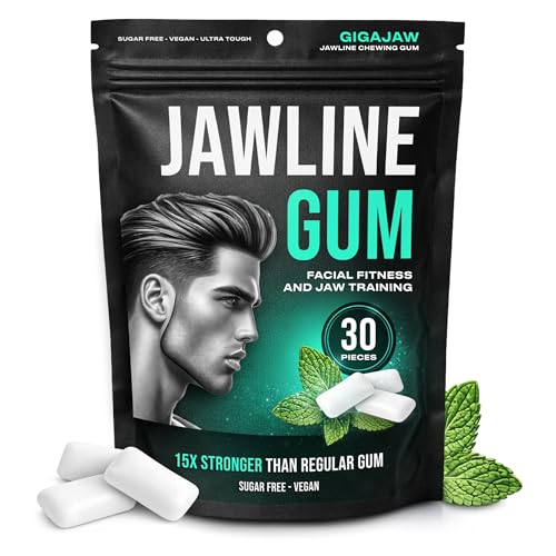 GigaJaw Jawline Gum - 15X Hardness for Effective Facial Exercise-...
