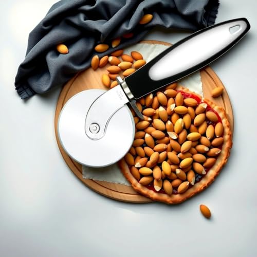 Pizza Wheel, Stainless Steel Slicer,Sliced for Various Pizzas