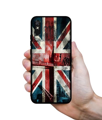 Image of London Flag Wallpaper Design Premium 2D Printed Metal Back Case Cover for Mi Redmi 9A / 9A Sport / 9i / 9i Sport