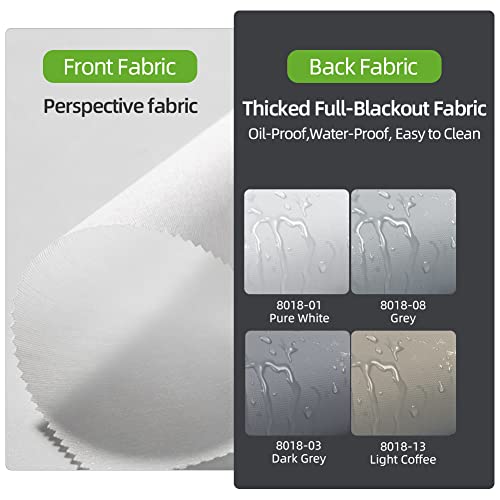 Zshine Day And Night Dual Layers Manual Safe Chain-Free Polyester Roller Blinds Shades Suitable For Home, Office, Hotel, Club, Restaurant, Cinema Windows (Grey) #TOP4