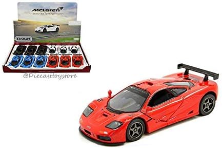 New DIECAST Toys CAR KINSMART 1:34 Display - 1995 MCLAREN F1 GTR (RED, White, Black, Blue) Set of 4 KT5411D