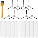 Pièces de rechange compatibles pour Lefant M210S M210B M213, pour OKP Vie K2 K3 K3A K4 K5 Aspirateur robot 8 Brosses latérales 8 HEPA Filtres, 𝟓.𝟎 * 𝟏.𝟗 Inch pour le modèle avant 𝟐𝟎𝟐𝟓