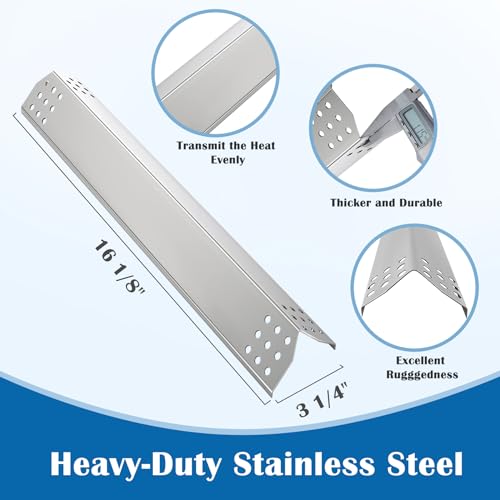 Image of Stainless Steel Heat Plates Replacement Part for Kitchen Aid 720-0745B 720-0733A 720-0336D Grill Accessories, Nexgrill 720-0733 720-0727 Grill Parts, Jenn-Air 720-0709, 720-0336B, 720-0336C Parts