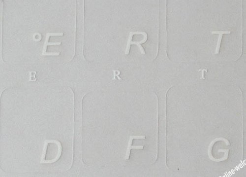 Pegatinas transparentes blanco para teclados PC y laptops miniatura 3