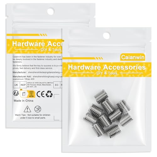 Caianwin M10 auf M6 Gewindeeinsatz 10 Stück Schnellgewindeeinsatz Edelstahl Einschraubmuttern für die Gewindereparatur
