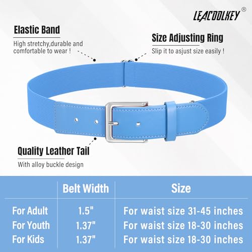 Image of LEACOOLKEY Baseball Belt and Socks Combo Set Adjustable Softball Socks and Elastic Belt for Youth and Adult