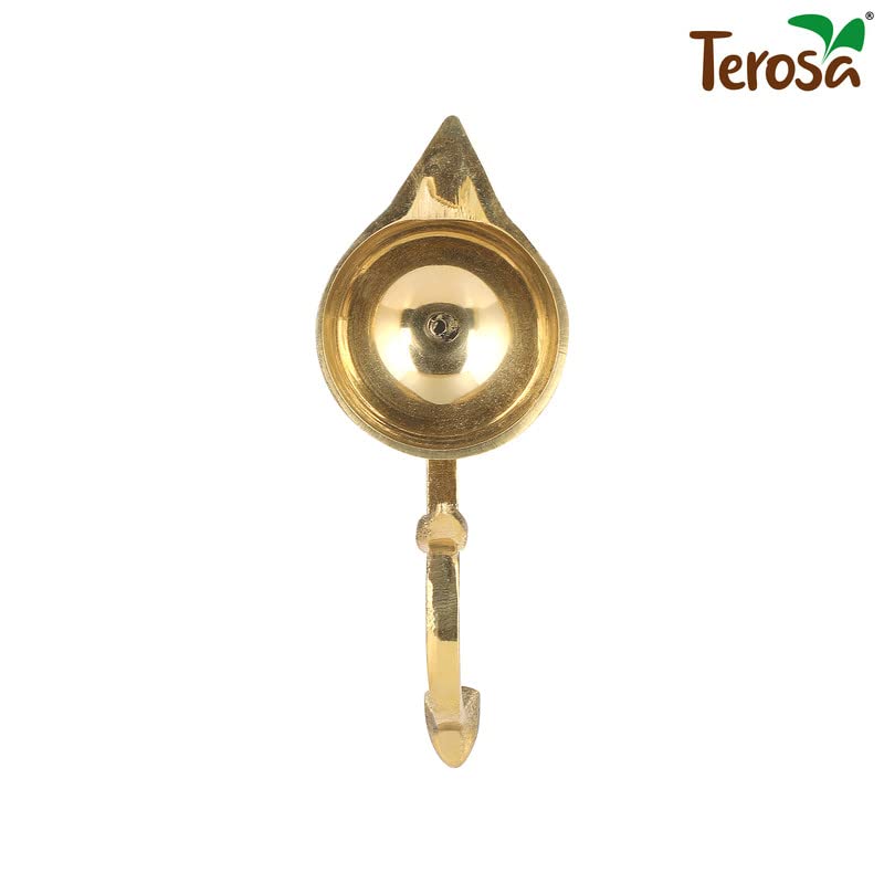 Terosa Diya Set of 4 - Assorted Handcrafted Brass Diyas II Pooja Deepams or Deepak - Image 4 thumbnail