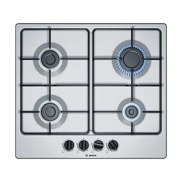 Bosch Elettrodomestici PGP6B5B85 Serie 4 Gasherd, 60 cm, Edelstahl