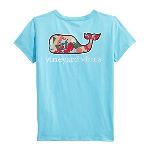 Vineyard Vines Girls' La Palmeraie Whale Fill Short-Sleeve Pocket Tee, Turqs #TOP12