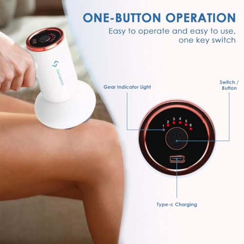 Image of Cordless Body Massager Gun Pain Relief, 5 in 1 Handheld Rechargeable Deep Tissue Muscle Massage Roller for Stomach, Neck, Shoulder, Arms, Legs, Belly Sculpting Relaxation Machine for Men & Women