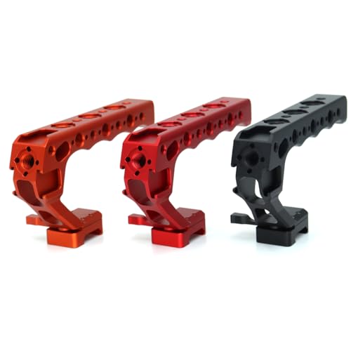 Mango superior de liberacion rapida con 3 zapatas para microfono y luz led 2