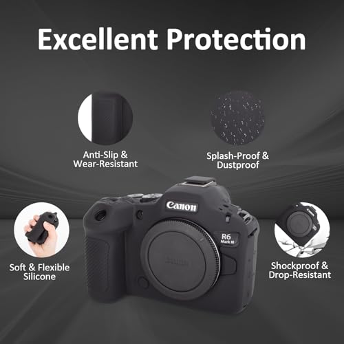 Funda Silicona VOVMOEYA para Canon EOS R6 Mark III miniatura 3