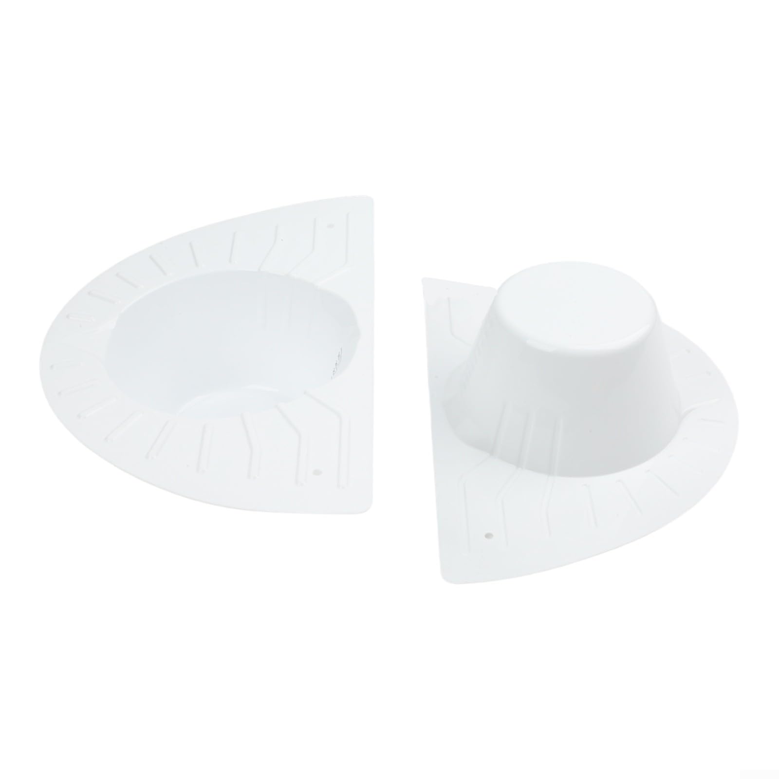 Bac de collecte d'urine de 900 ml - Antidérapant - Large ailes latérales pour siège de toilette - Blanc